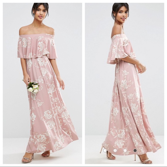 ASOS Dresses & Skirts - ASOS | Off The Shoulder Frill Maxi Dress